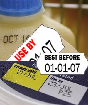Use By Best Before Labels