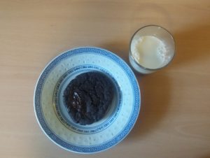 Vegan Double Chocolate Cookies and Glass of Milk