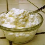 Glass Bowl of Cottage Cheese